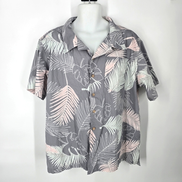 Barefoot In Paradise Shirt Men's Hawaiian XL Vintage Short Sleeve Button Up - Picture 1 of 6
